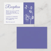 Elegante Blumenorchideen Moderner Empfang Begleitkarte (Vorne/Hinten)