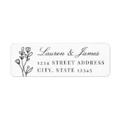 Elegante Blumenpaare mit Hochzeitsszenarien - Rück (Vorne)