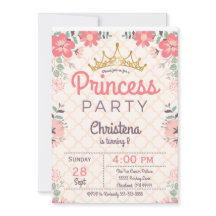 Elegante BlumenParty Einladung prinzessin-Birthday