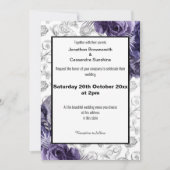 ELEGANTE BLUMENPATTERN FOIL METALLIC WEDD EINLADUNG (Vorderseite)