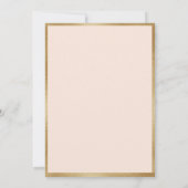 Elegante Blumenpfirsichhochzeit Einladung (Rückseite)