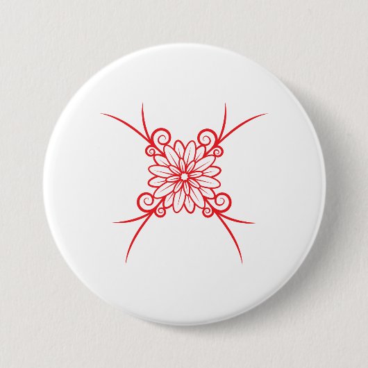 Elegante Blumenpflaster & Buttons (Vorderseite)