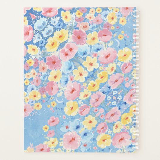 Elegante Blumenplaner für sie Planer (Rückseite)