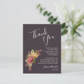 Elegante Blumenplatte Vielen Dank Dankeskarte (Stehend Vorderseite)