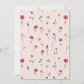 Elegante Blumenpost Hochzeitsfeier Einladung (Rückseite)