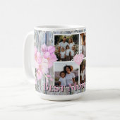 Elegante Blumenpracht Personalisiert 4 Foto Best M Kaffeetasse (Vorderseite Links)