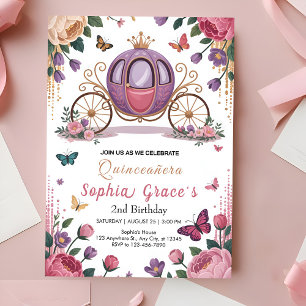 Elegante Blumenprinzessin Einladung