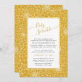 Elegante Blumenrahmen FARBE ÄNDERN Baby Sprinkle i Einladung (Vorne/Hinten)