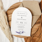 Elegante Blumenravender Arch Wedding Einladung