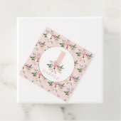 Elegante Blumenrosa Geburtstagsparty Geschenkanhänger (Beispiel)