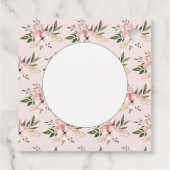 Elegante Blumenrosa Geburtstagsparty Geschenkanhänger (Rückseite)