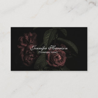 Elegante BlumenRosen-Blumenstrauß-Blumen auf Visitenkarte