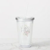 Elegante BlumenRosen-Blumenstrauß-Mutter der Braut Acryltrinkbecher (Rückseite)