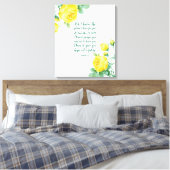 Elegante Blumenschrift 29:11 Leinwanddruck (Insitu (Schlafzimmer))