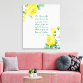 Elegante Blumenschrift 29:11 Leinwanddruck (Insitu (Wohnzimmer))