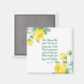 Elegante Blumenschrift 29:11 Magnet (Vorderseite/Rückseite)