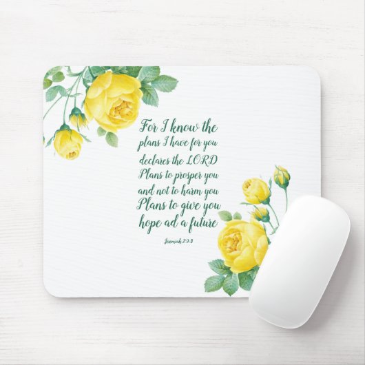 Elegante Blumenschrift 29:11 Mauspad (Mit Mouse)