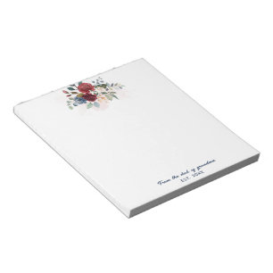 Elegante Blumenschrift Bloom Oma Custom Notizblock