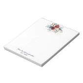 Elegante Blumenschrift Bloom Oma Custom Notizblock (Rotiert)