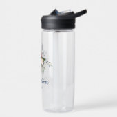 Elegante Blumenschrift Botanische Großmutter Custo Trinkflasche (Links)
