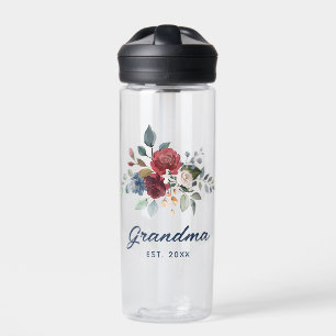 Elegante Blumenschrift Botanische Großmutter Custo Trinkflasche