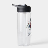Elegante Blumenschrift Botanische Großmutter Custo Trinkflasche (Rechts)