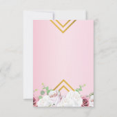 Elegante Blumenschrift Hochzeit Dankeskarte (Rückseite)