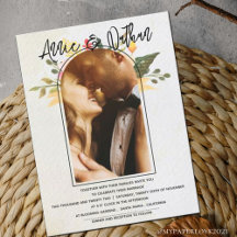 Elegante Blumenschrift Romantisches Foto Hochzeit