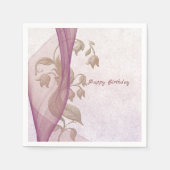 Elegante Blumenserien 70. Geburtstag Papierserviet Serviette (Vorderseite)