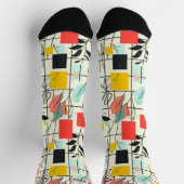 Elegante Blumensocken mit geometrischen Farbblöcke Socken (Oben)