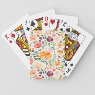 Elegante Blumenspielkarten Spielkarten