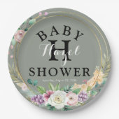 Elegante Blumenspülung Party Paper Teller (Vorderseite)