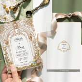 Elegante Blumenstrasse Jugendstil Einladung zur Ho