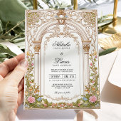 Elegante Blumenstrasse Jugendstil Einladung zur Ho