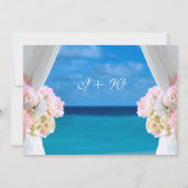 Elegante Blumenstrauß Beach Sommerhochzeiten Detai Einladung (Rückseite)