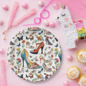 Elegante Blumenstrauß-Blume Schmetterlinge Pappteller (Party)