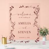 Elegante Blumenstrauß Classic Wedding Acrylschild (Hochzeit)