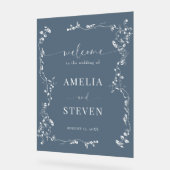 Elegante Blumenstrauß Classic Wedding Acrylschild (Winkel)