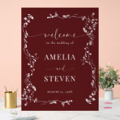 Elegante Blumenstrauß Classic Wedding Acrylschild (Hochzeit)