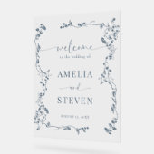 Elegante Blumenstrauß Classic Wedding Acrylschild (Winkel)