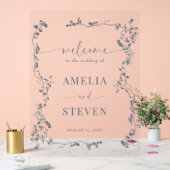 Elegante Blumenstrauß Classic Wedding Acrylschild (Hochzeit)