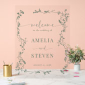 Elegante Blumenstrauß Classic Wedding Acrylschild (Hochzeit)