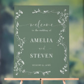 Elegante Blumenstrauß Classic Wedding Acrylschild (Neutral)