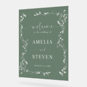 Elegante Blumenstrauß Classic Wedding Acrylschild (Winkel)