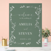 Elegante Blumenstrauß Classic Wedding Acrylschild (Hochzeit)