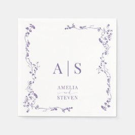 Elegante Blumenstrauß Classic Wedding Serviette