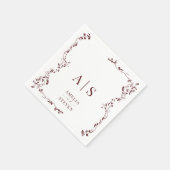 Elegante Blumenstrauß Classic Wedding Serviette (Ecke)