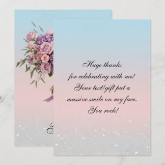 Elegante Blumenstrauß-Geburtstags-Dankeskarten Dankeskarte