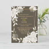 Elegante Blumenstrauß-Karte Einladung (Stehend Vorderseite)