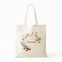 Elegante Blumenstrauß Personalisiert Tote Tasche